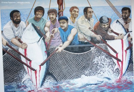 La Mattanza- The tuna slaughter in Museo delle Arti Marinare alla Riserva dello Zingaro